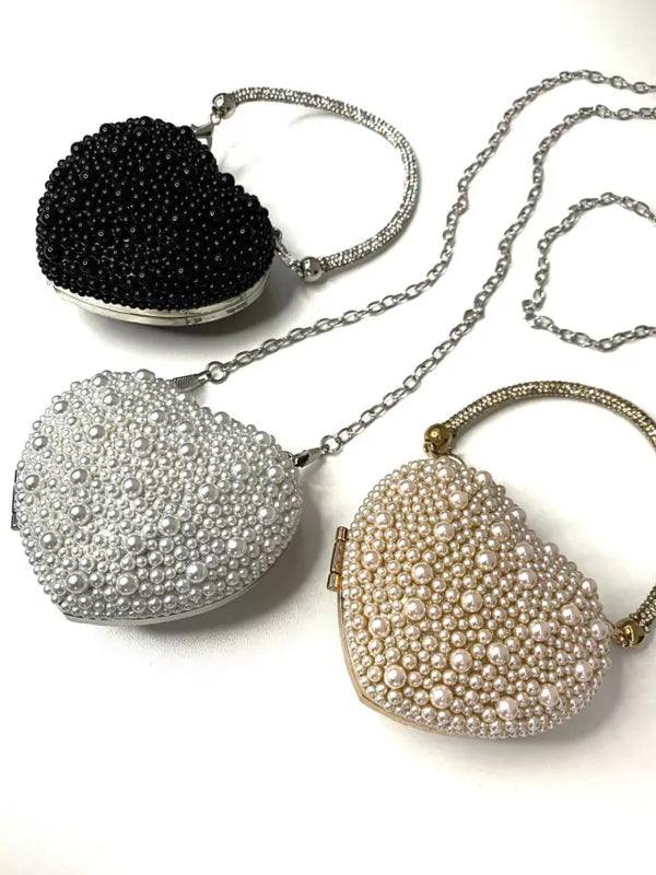 Bolsa Mini Bag Coração Perola